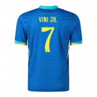 Brazília Vinicius Junior #7 Vonkajší futbalový dres Copa America 2024 Krátky Rukáv